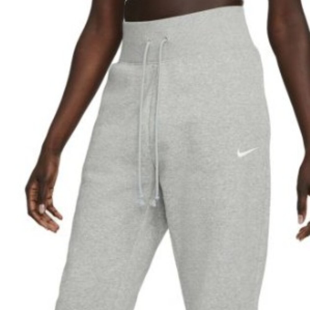 Nike PHOENIX FLEECE HIGH-WAISTED JOGGERS Women – Dark Grey Heather MEDIUM- NEW